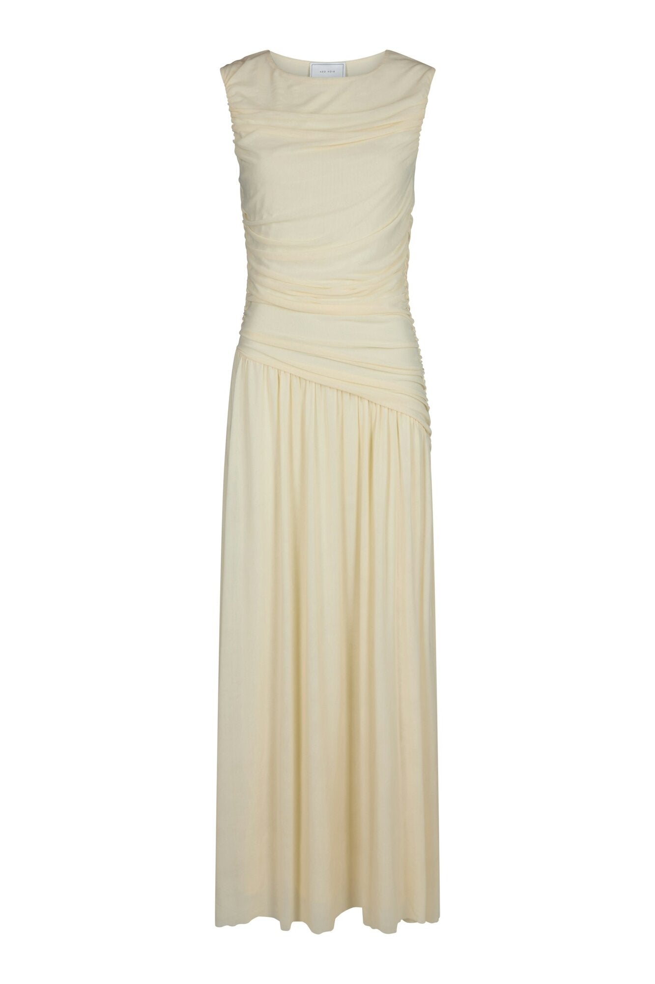 Cludine Mesh kjole - Light Yellow